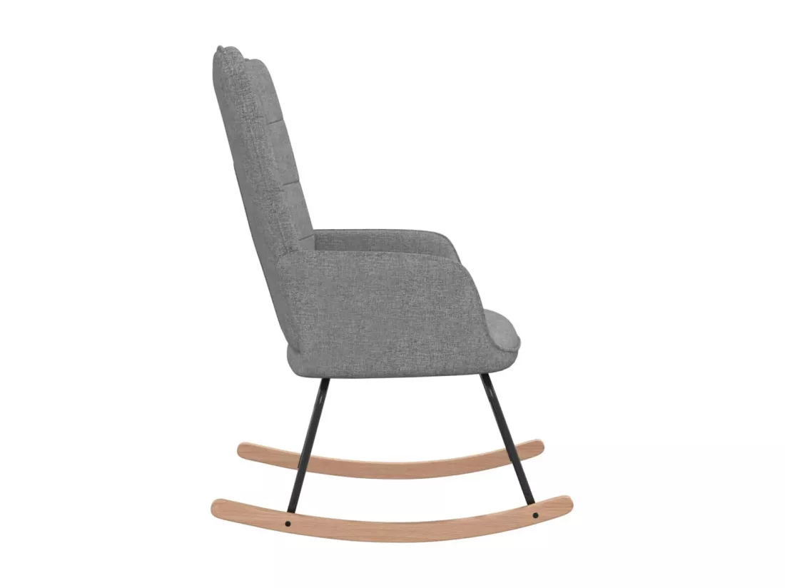 Chaise à bascule Gris clair Tissu