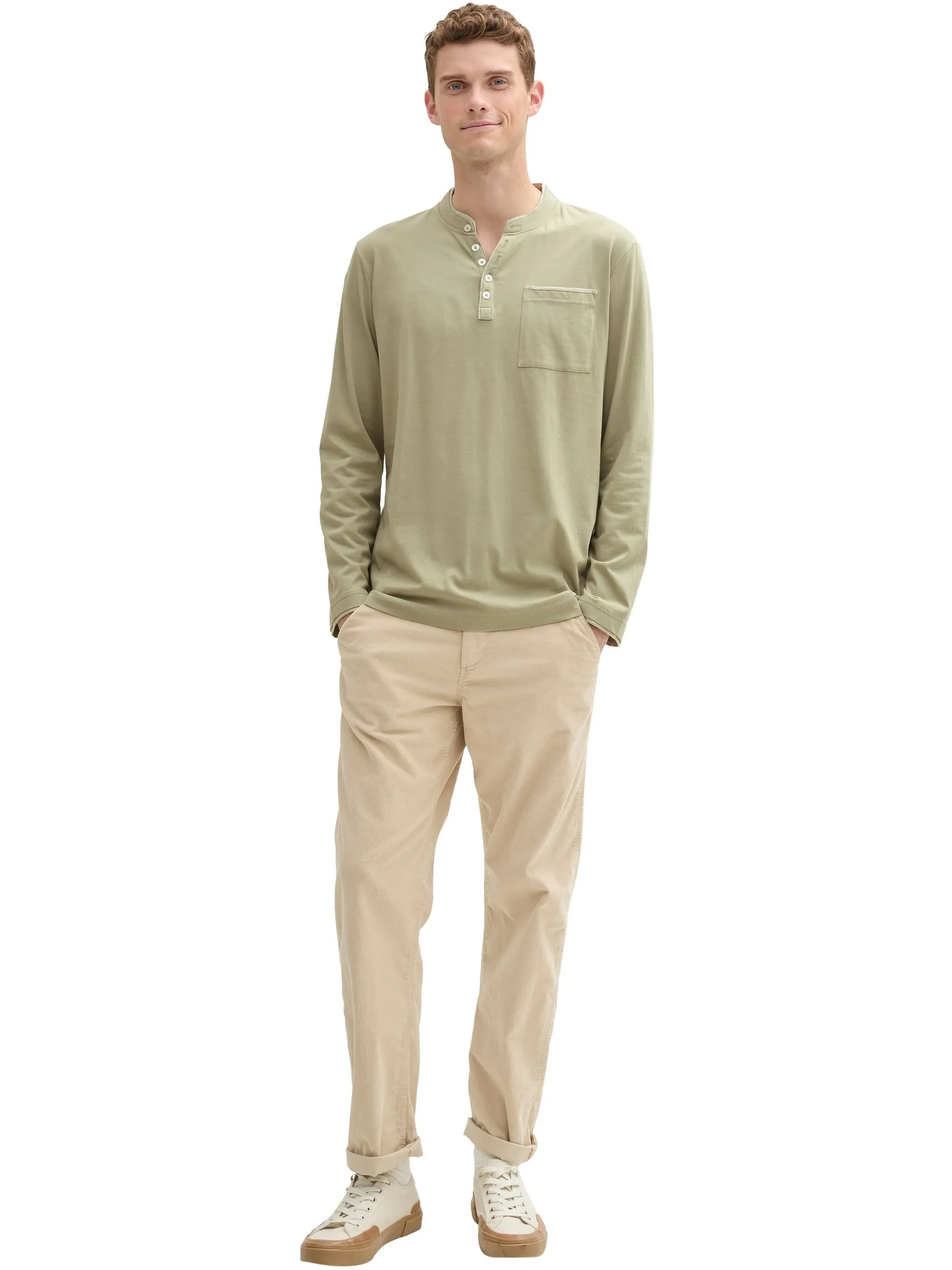 Herren Shirt mit Serafinoausschnitt