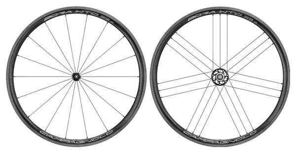 Paire de Roues Campagnolo Bora WTO 33 Carbon | 9x100 - 9x130 mm | Patins