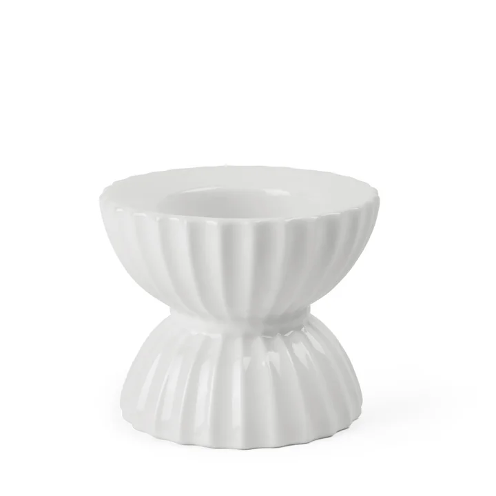 Lyngby Porcelæn - Lyngby Tura Teelichthalter, Ø 8 cm, weiss