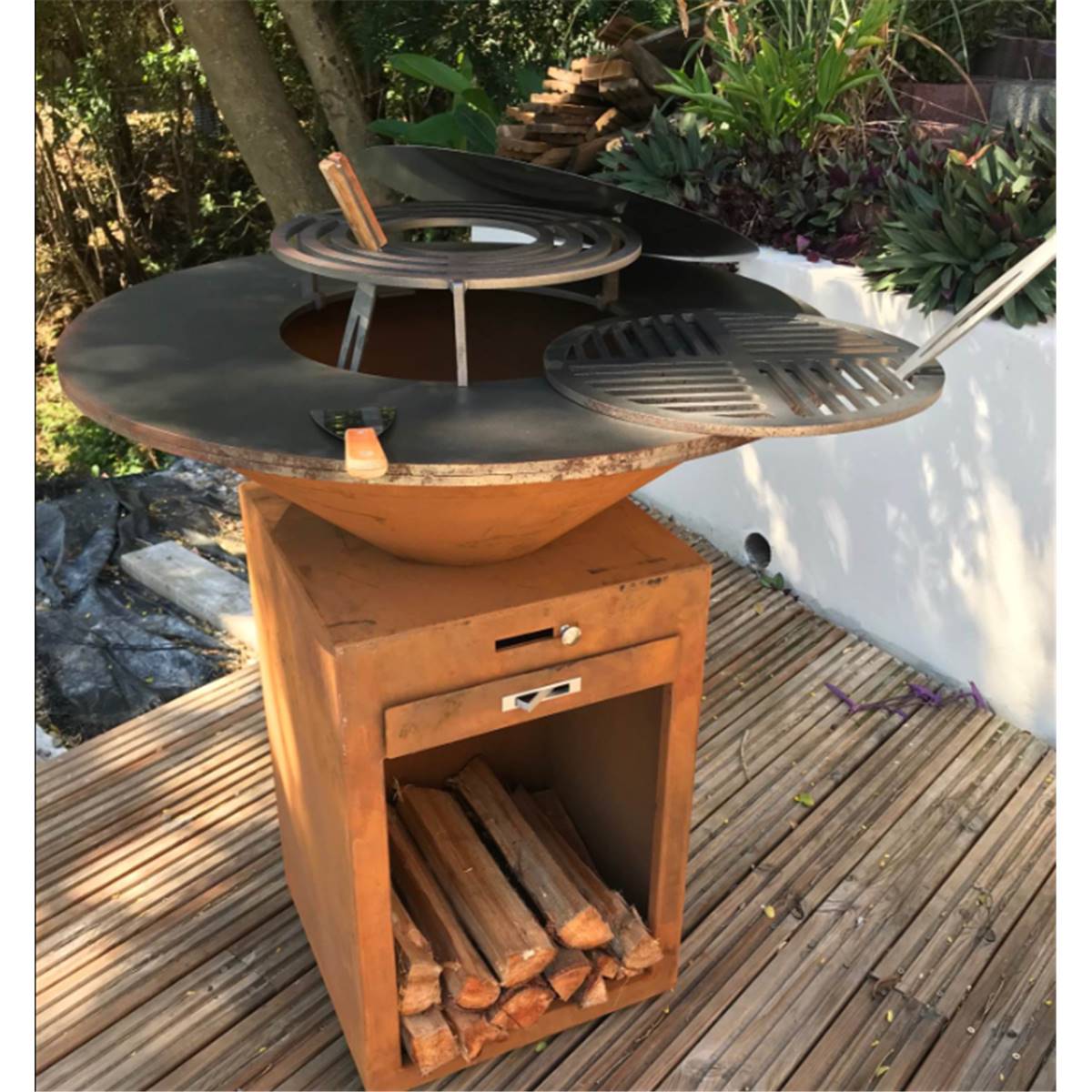 Brasero ø85cm acier corten