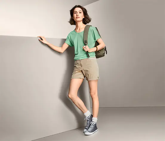 Funktionsshirt, mintfarben meliert