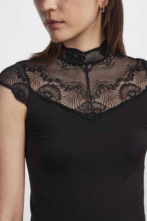 Pieces zwarte dames top