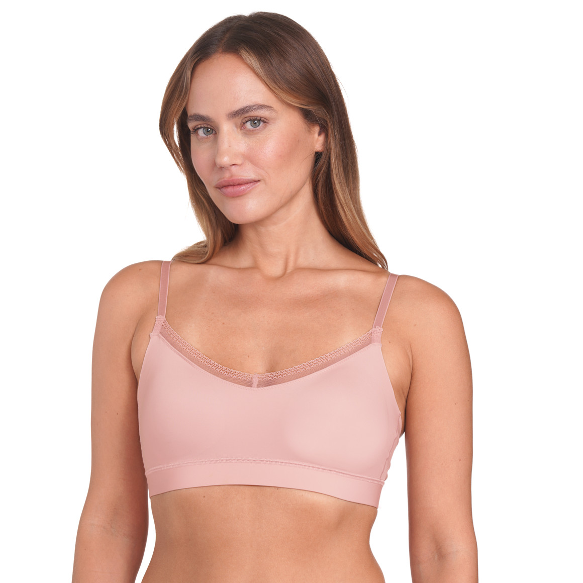 Gina Benotti Damen Seamless-Bustier mit Spitze rosa