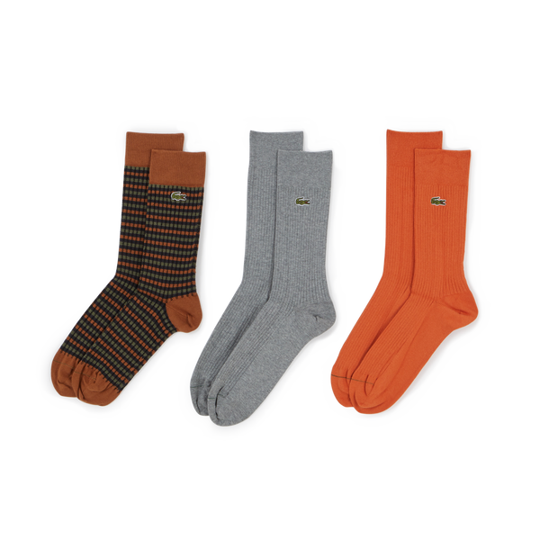 LACOSTE COFFRET CHAUSSETTES X3 CREW LOGO