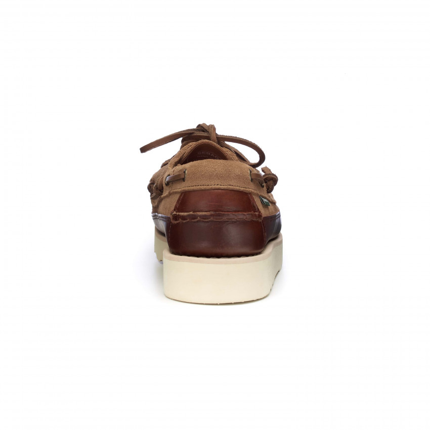 KEUKA LEA CANOE MOC BROWN COGNAC BROWN-Mocassin en daim graissé pour homme