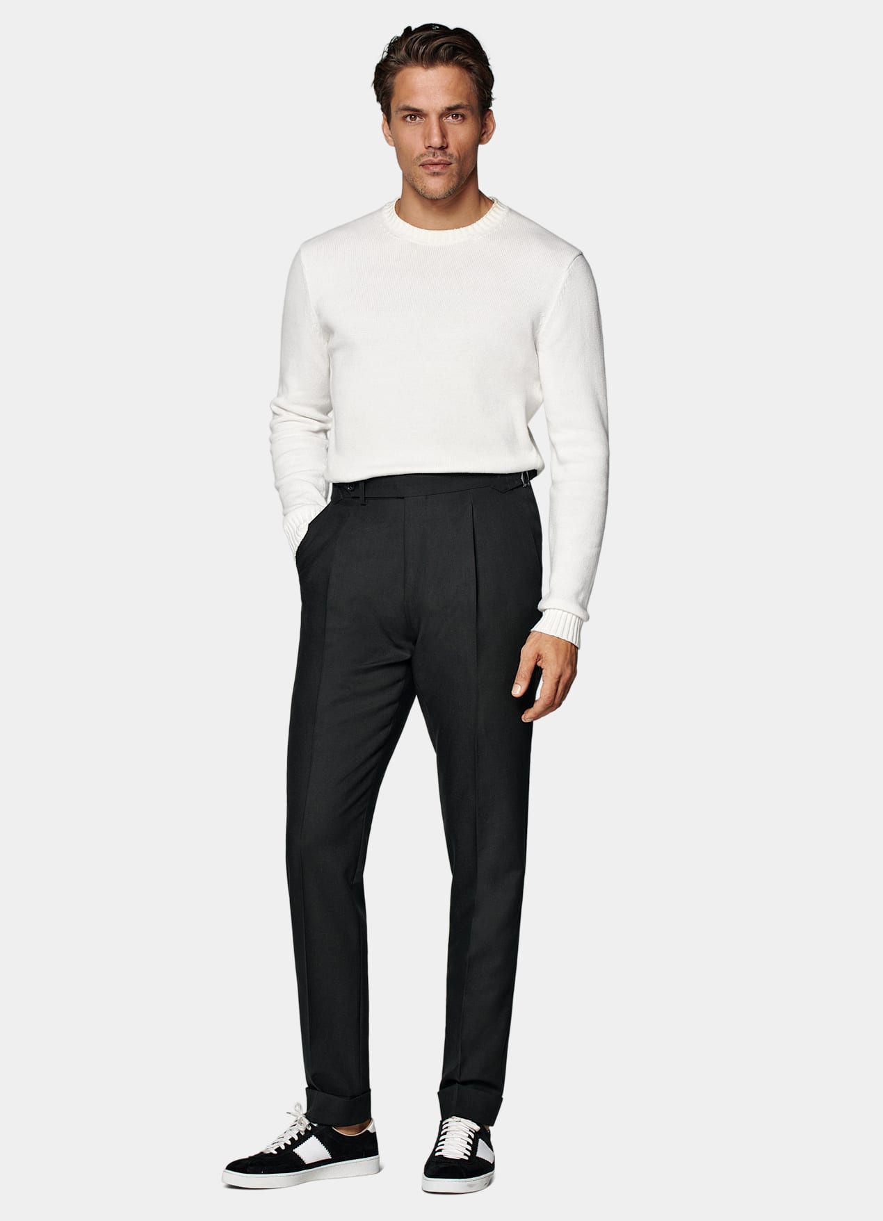 Pantalon Slim Leg Tapered vert foncé
