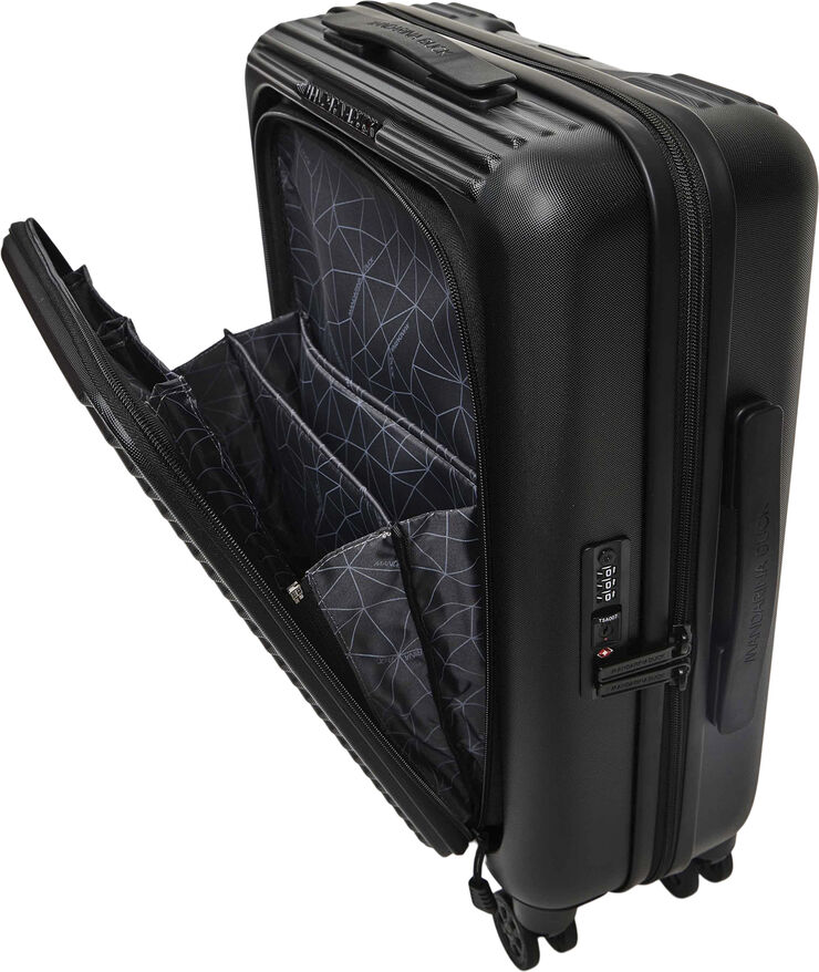 Mandarina Duck TANK CASE TROLLEY CABIN W/FRONT POCKET / BLACK Black
