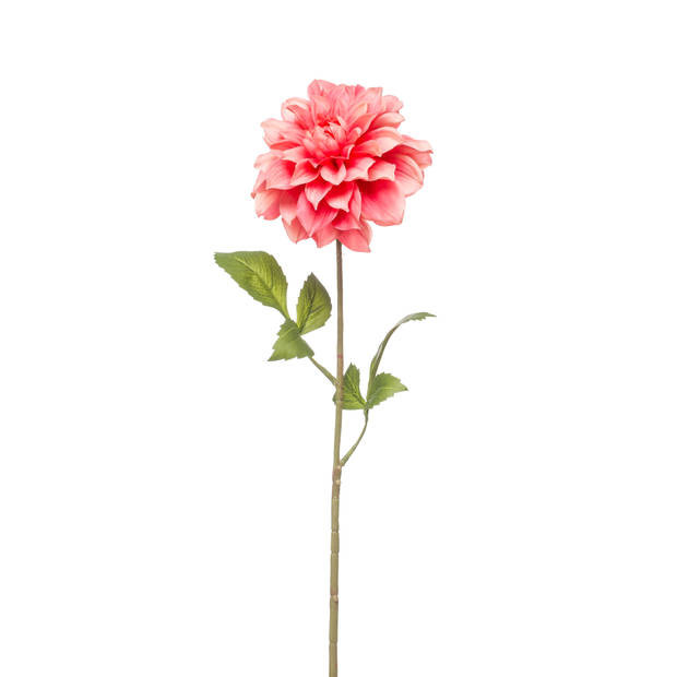 Kunstbloem Dahlia - 72cm - koraal