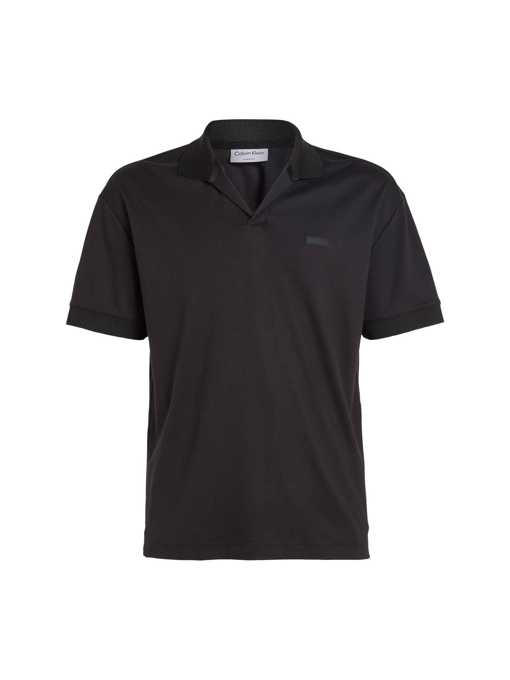 CALVIN KLEIN| Herren Poloshirt SMOOTH COTTON OPEN PLACKET POLO