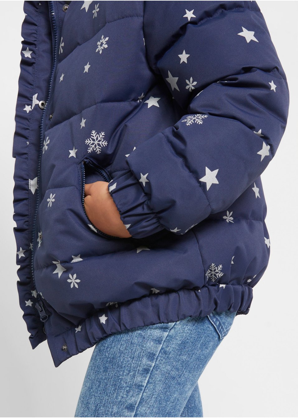 Veste hiver fille avec imprimé étoiles
