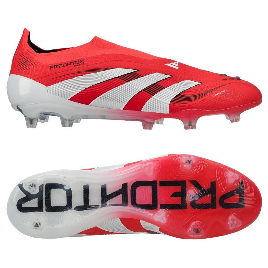 adidas Predator Elite Laceless FG Pure Victory - Lucid Red/Blanc/Noir
