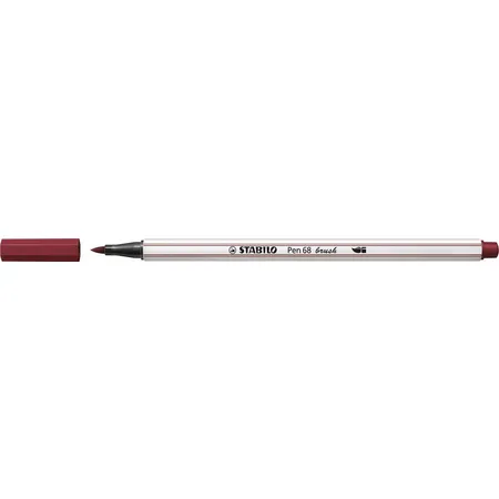 Premium-Filzstift mit Pinselspitze für variable Strichstärken - STABILO Pen 68 brush - Einzelstift - purpur