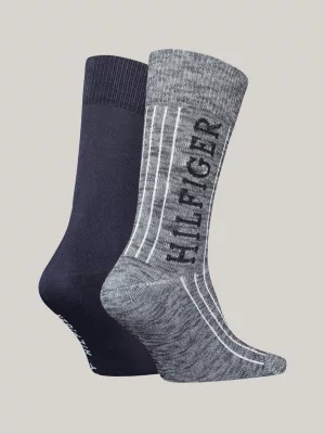 Pacote com 2 pares de meias caneladas clássicas