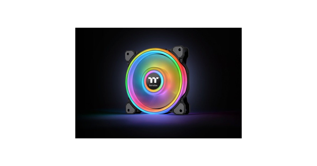 ThermaltakeRiing Quad 14 RGB Radiator Fan TT Premium Edition Single Fan Pack case fan  (Zwart, 140 x 140 x 25 mm)