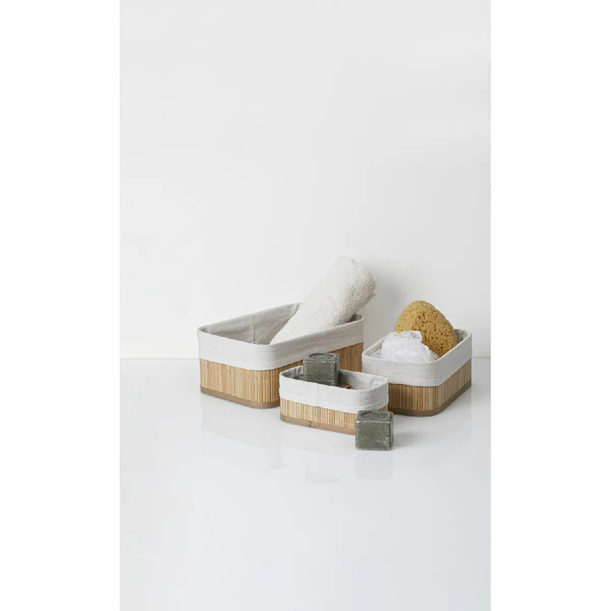Five Simply Smart Paniers en bambou naturel
