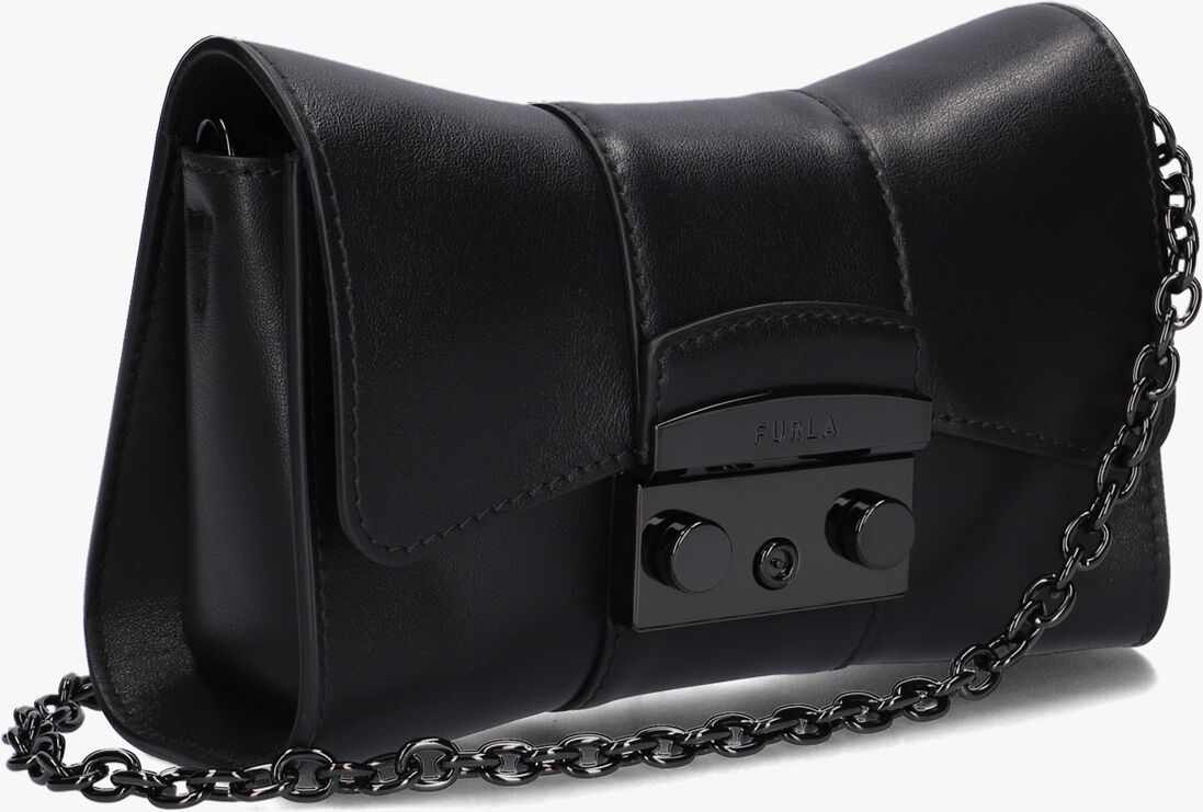 FURLA zwarte furla schoudertas metropolis mini crossbody remix