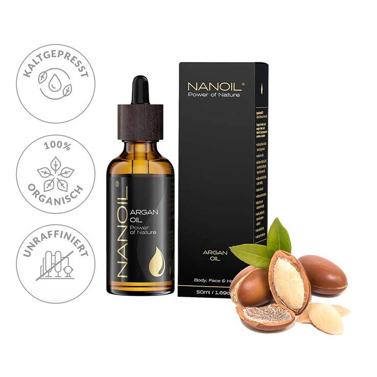 Nanoil Arganöl für Körper, Gesicht und Haar, 50 ml