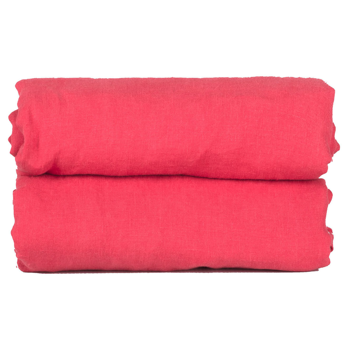 Febronie Home Drap housse 100% Lin Hortense framboise