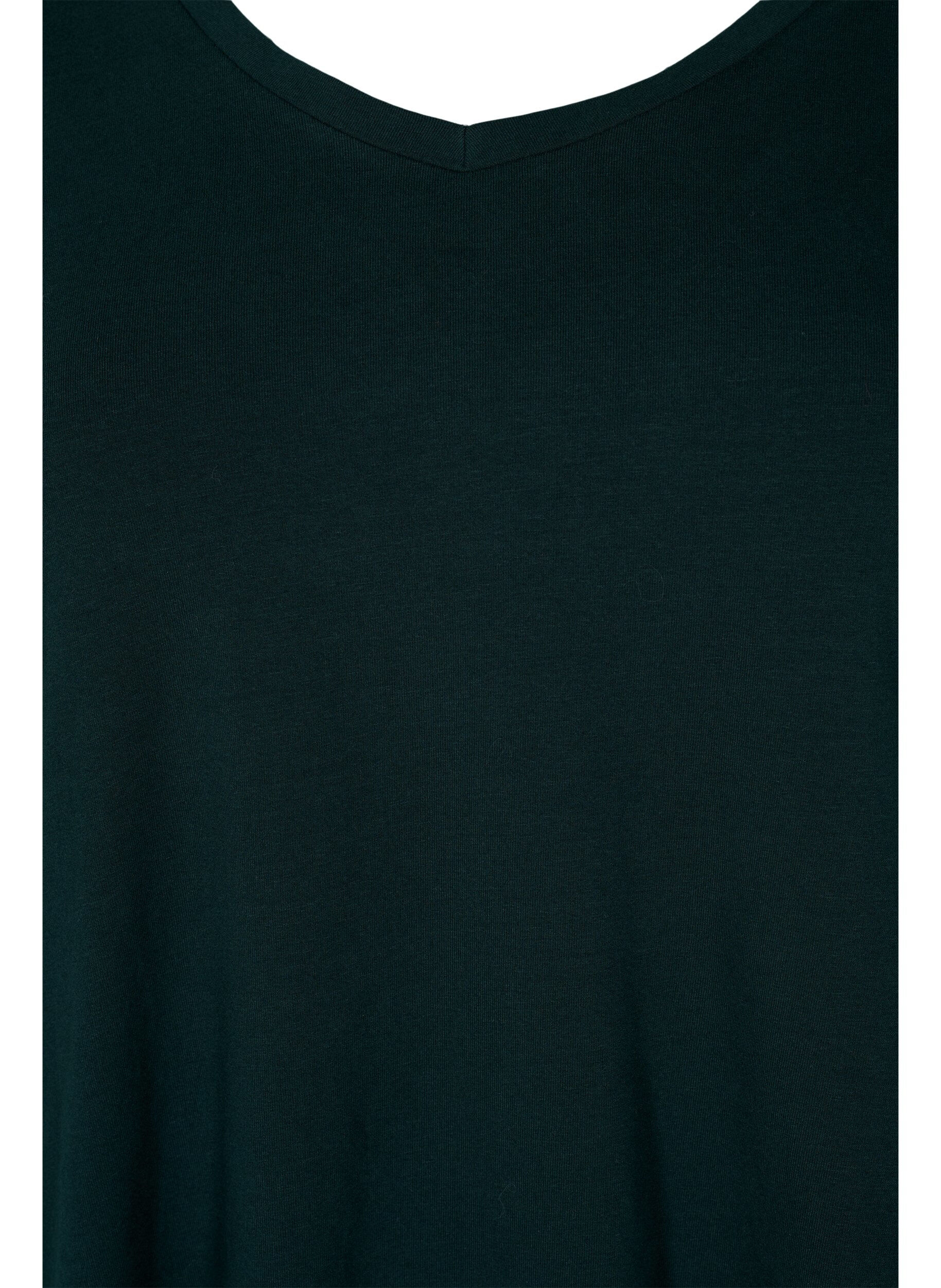 Ensfarvet basis t-shirt i bomuld