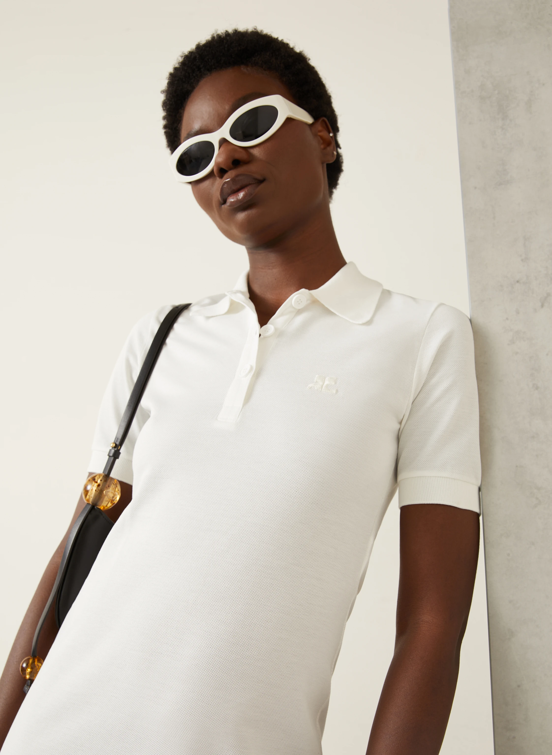 Courrèges Piqué-Polokleid