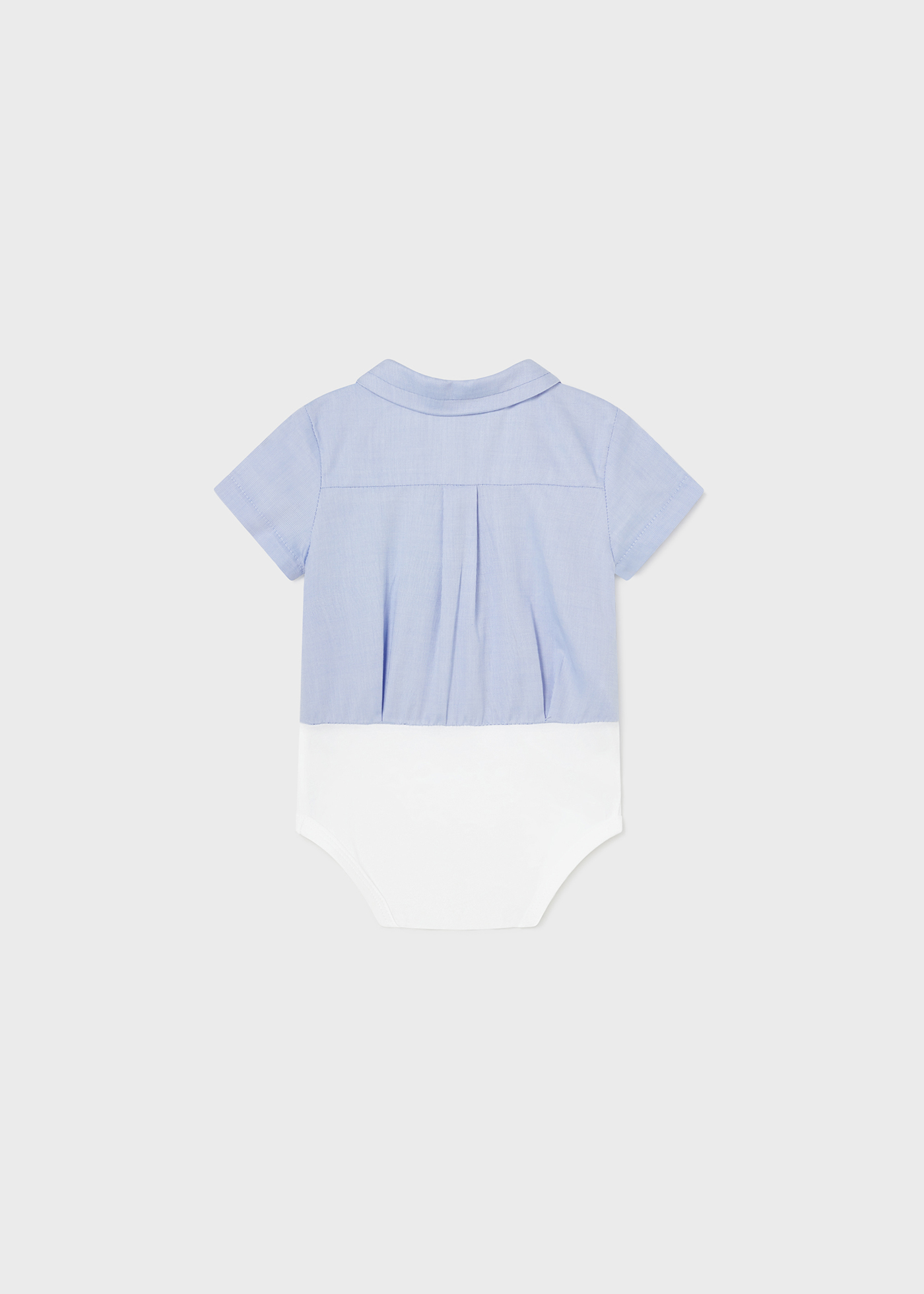 Camisa Oxford e body para recém-nascido
