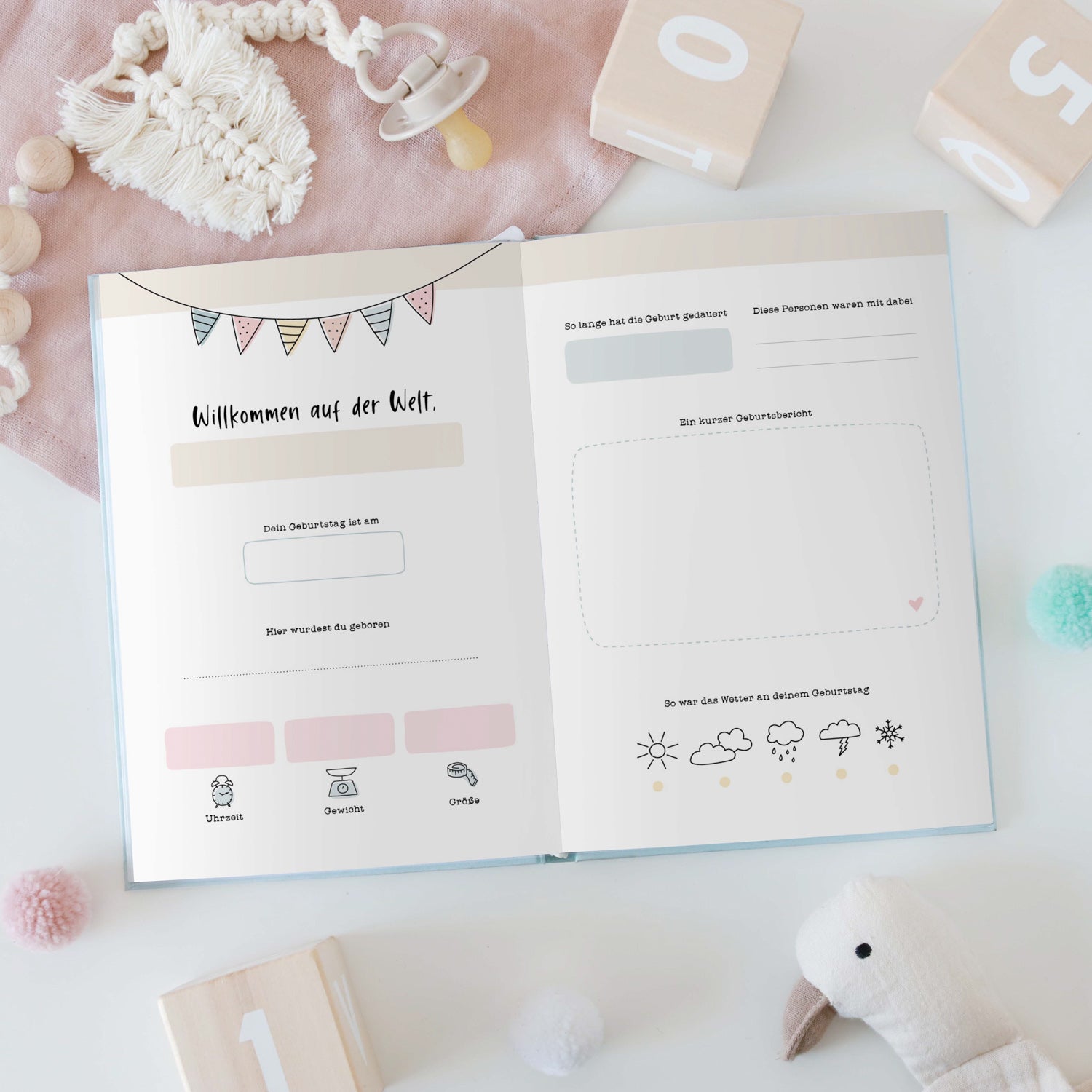Baby-Tagebuch „Kleine Glasmomente