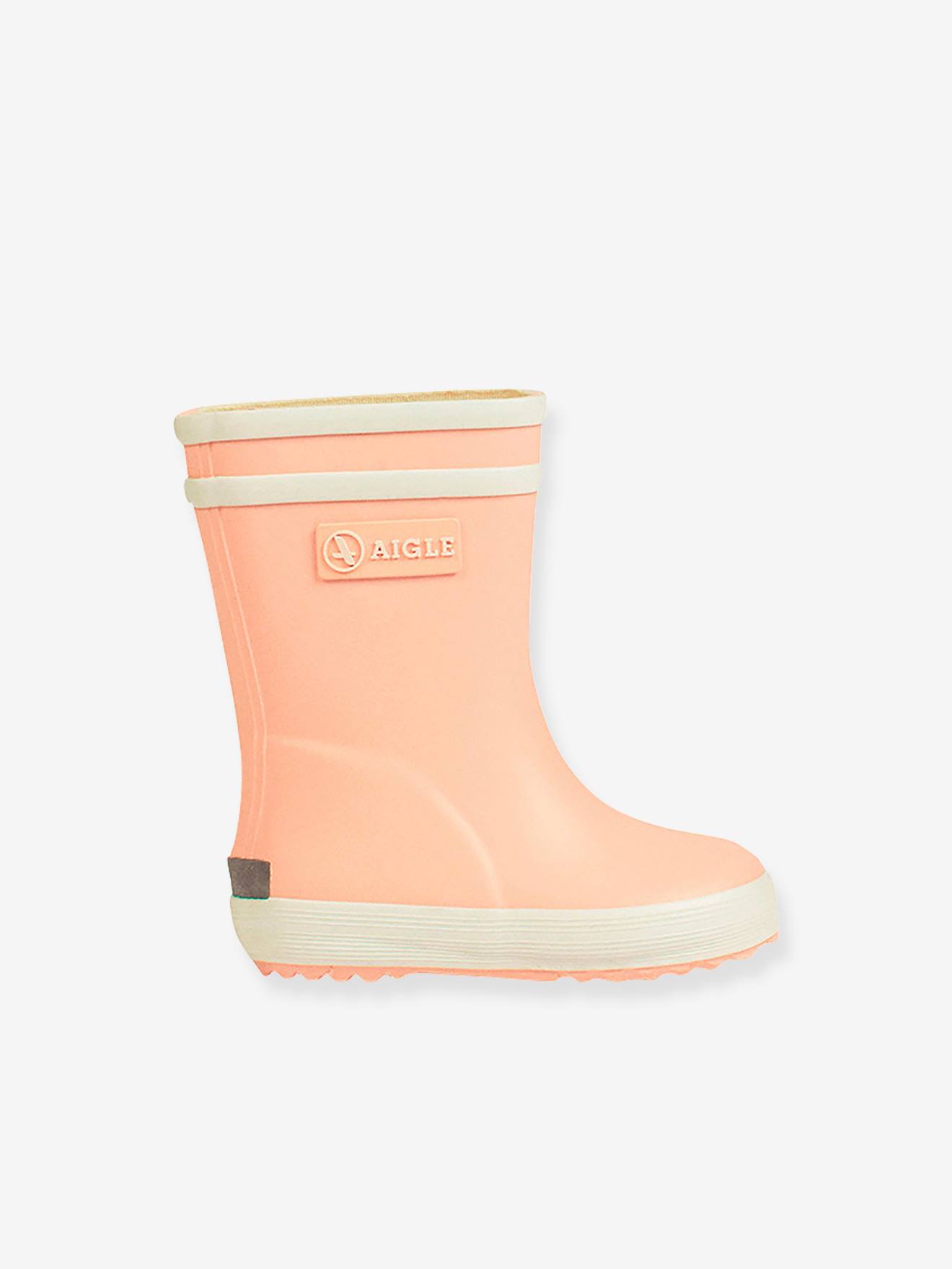 Botas aquáticas Baby Flac AIGLE® vermelhas, tamanho médio, lisas.