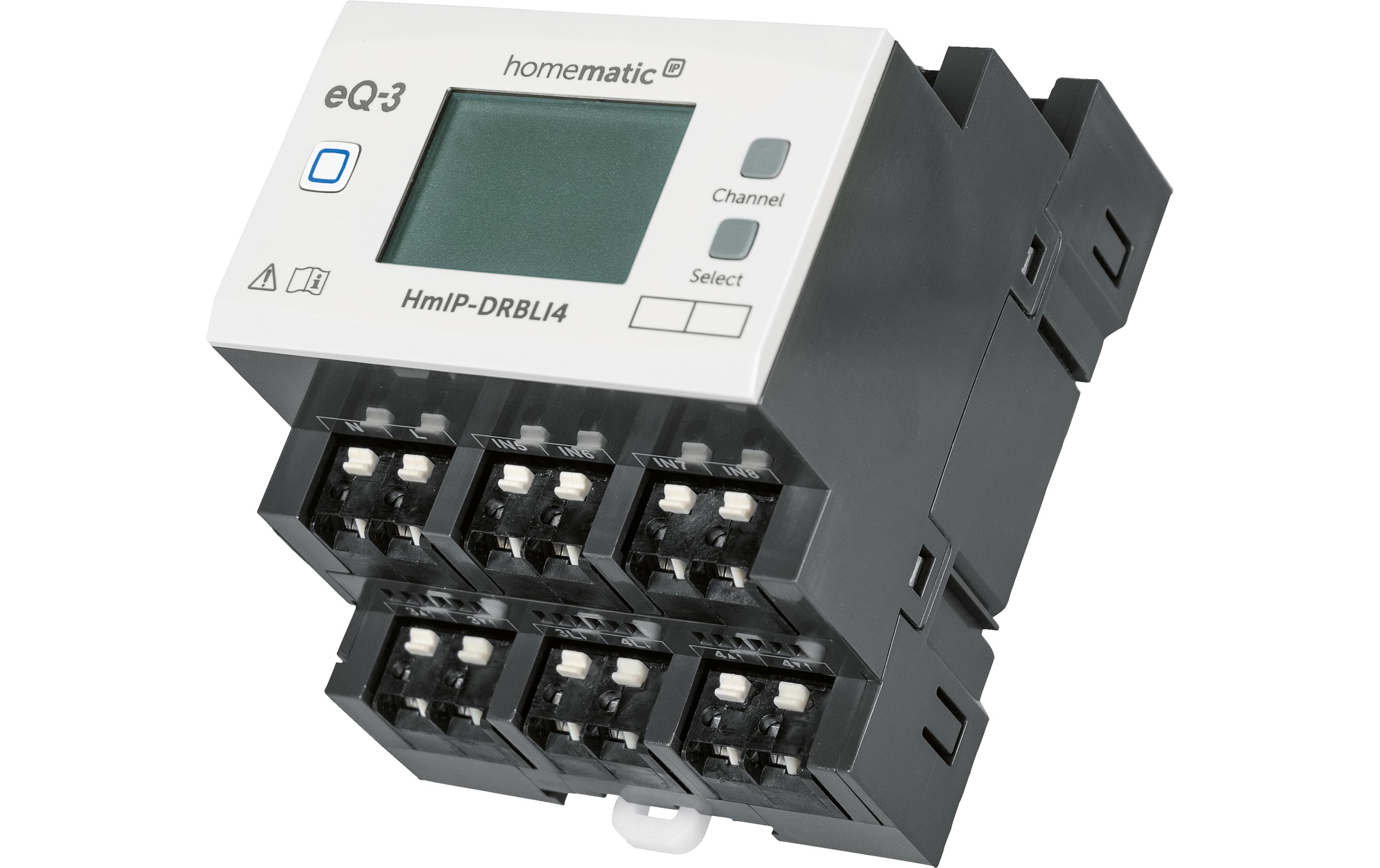 Smart Home Funk-Jalousieaktor für Hutschienenmontage 4-fach<br>DIN-Rail Funk-Jalousieaktor 4-fach – HmIP-DRBLI4