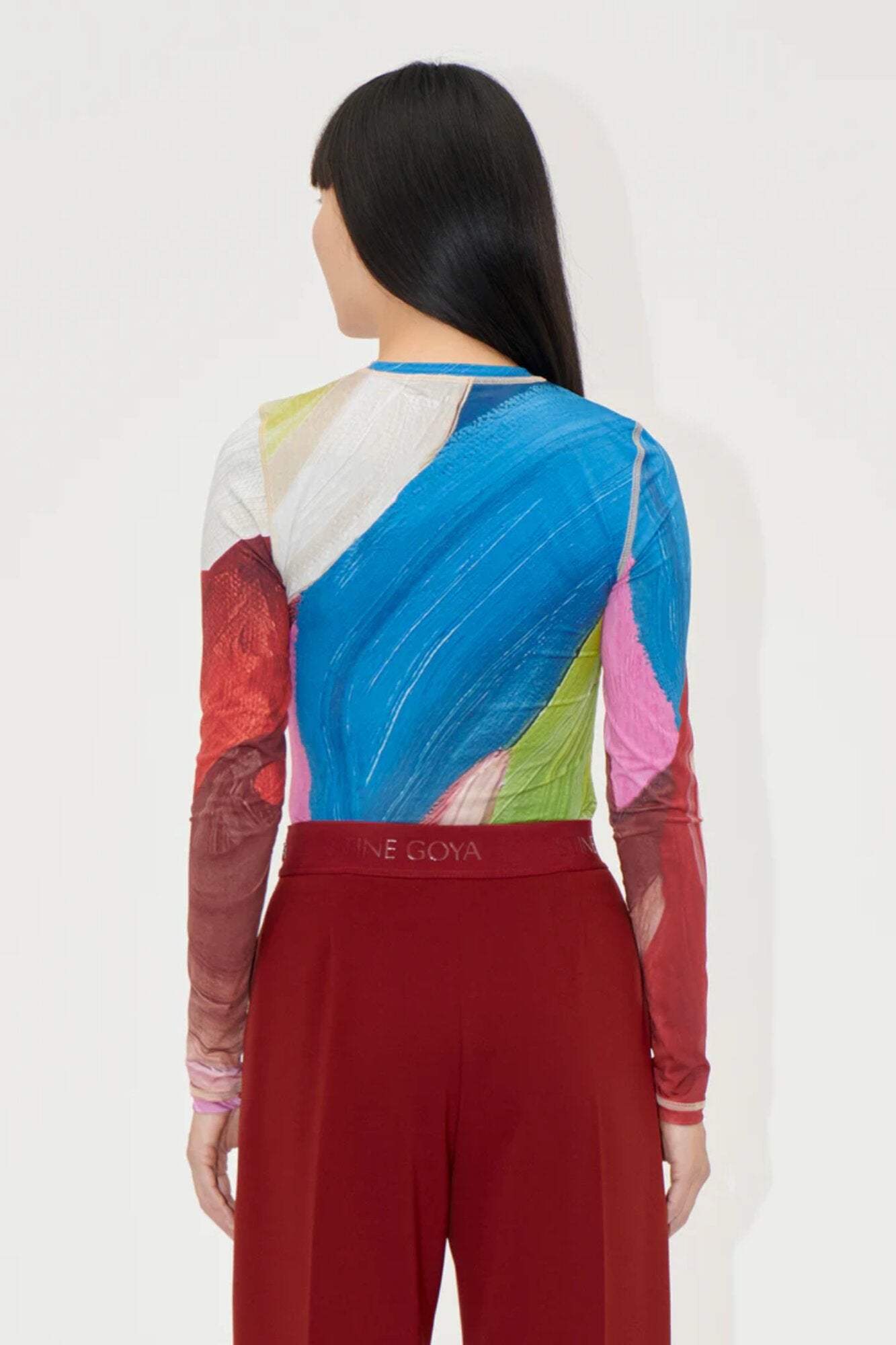 Stine Goya  Elastic langærmet t-shirt - Hands