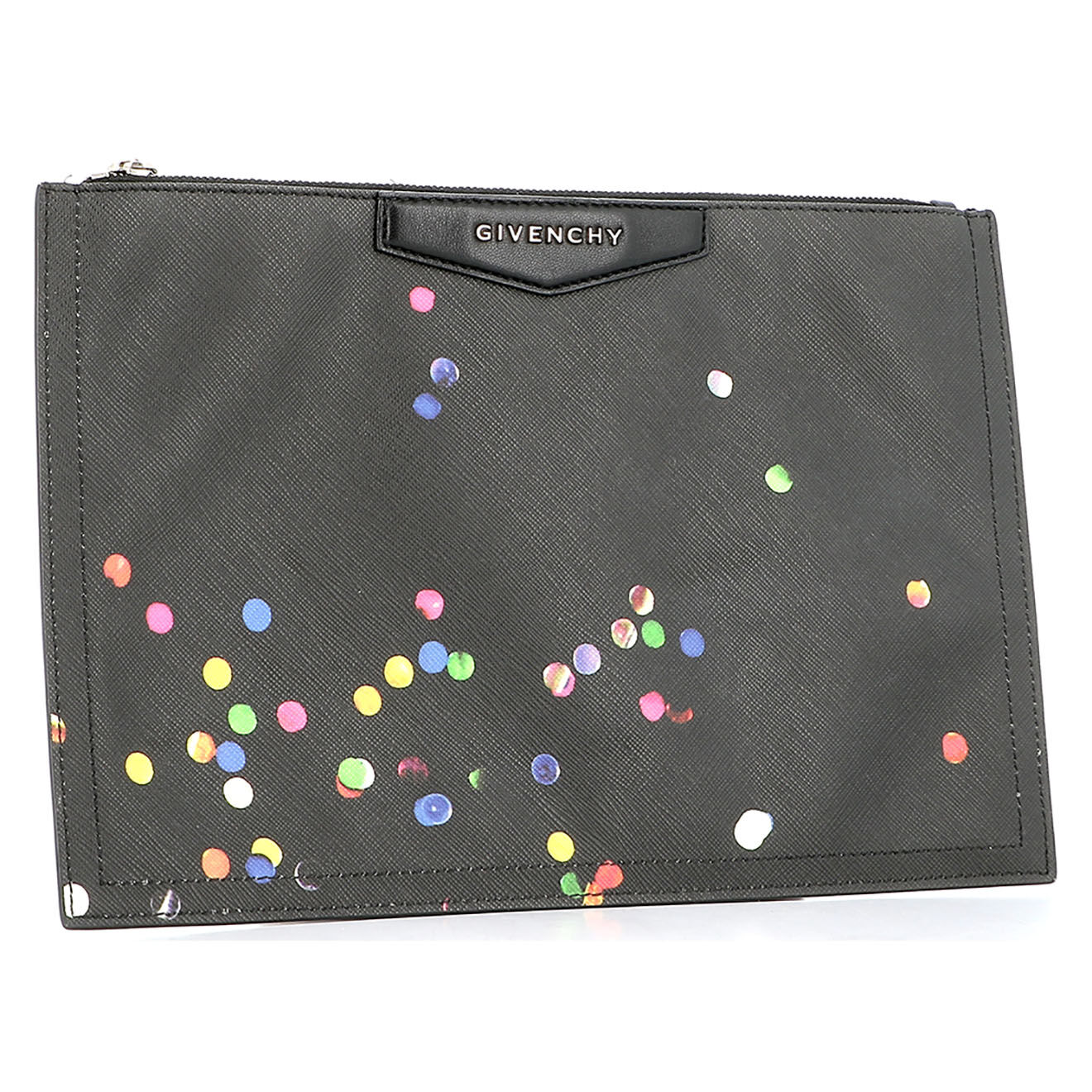 Givenchy Pochette Confettis en Cuir noire - Neuf sans étiquette - L.29 cm