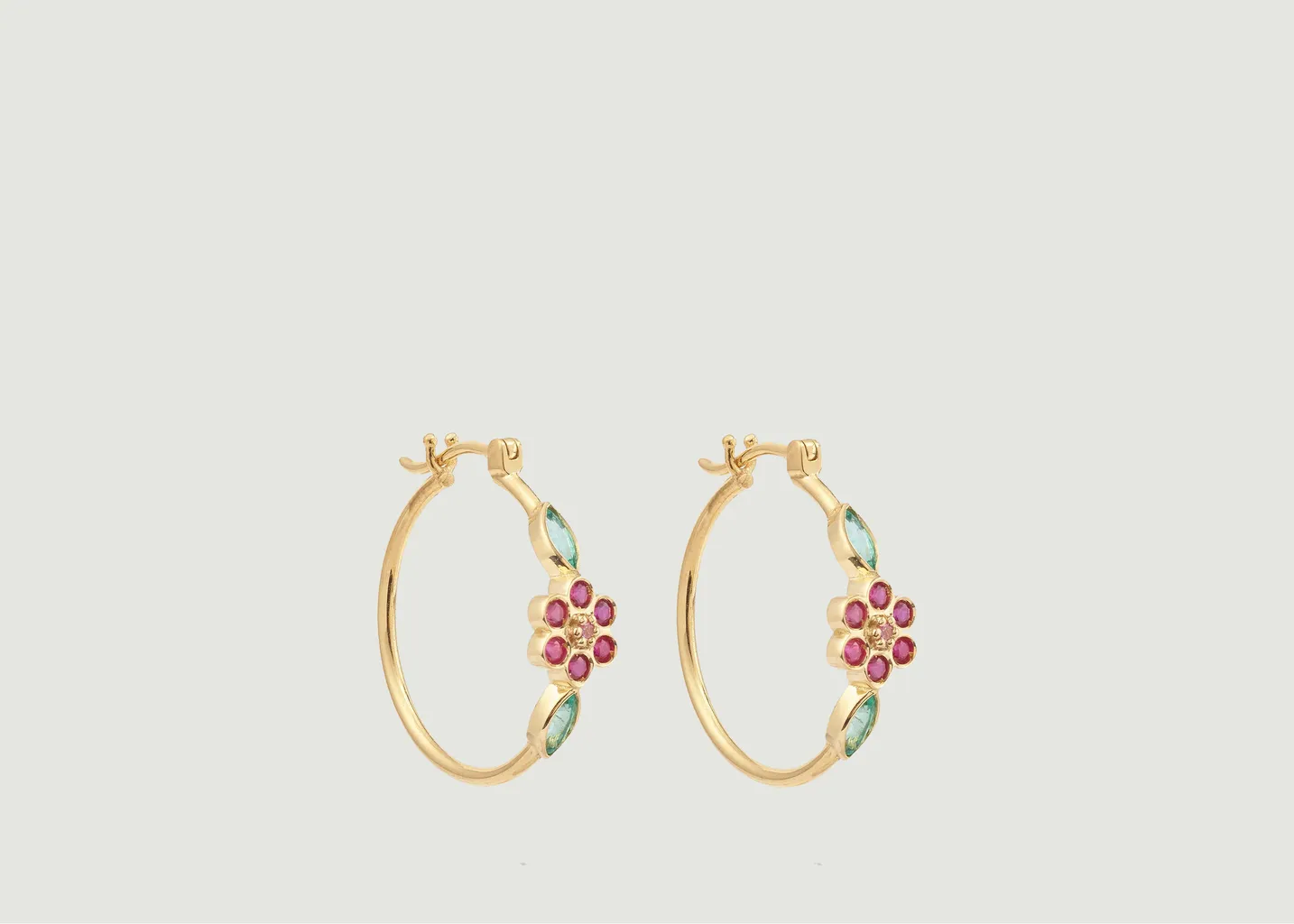 Boucles d'oreilles Miniflower 3 Rouges Sophie d'Agon