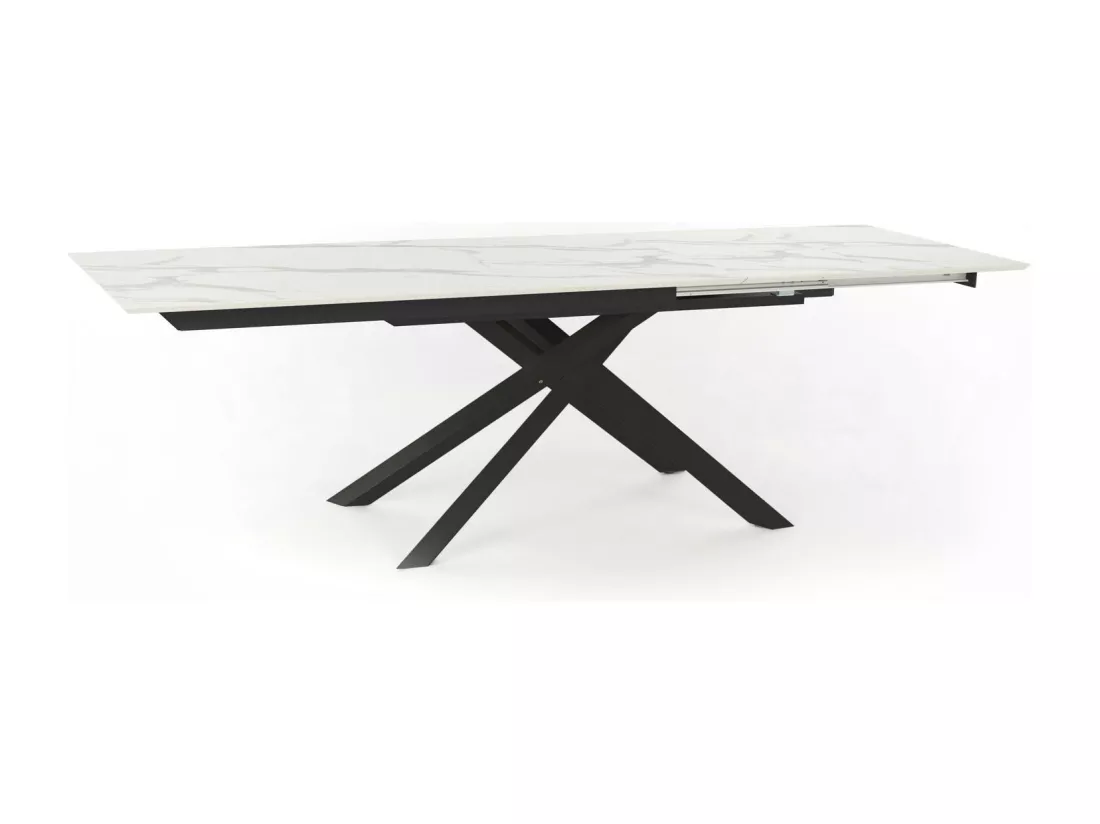 Xavier Table Extensible (170/270 x 90 cm) en HPL sur MDF Noir