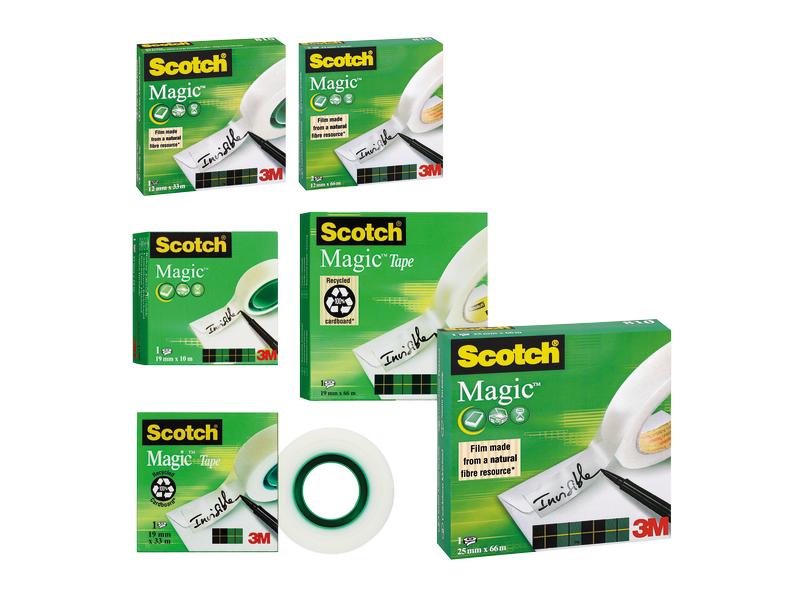 Scotch Klebeband Magic Tape 19 mm x 10 m, Transparent Transparent Tape