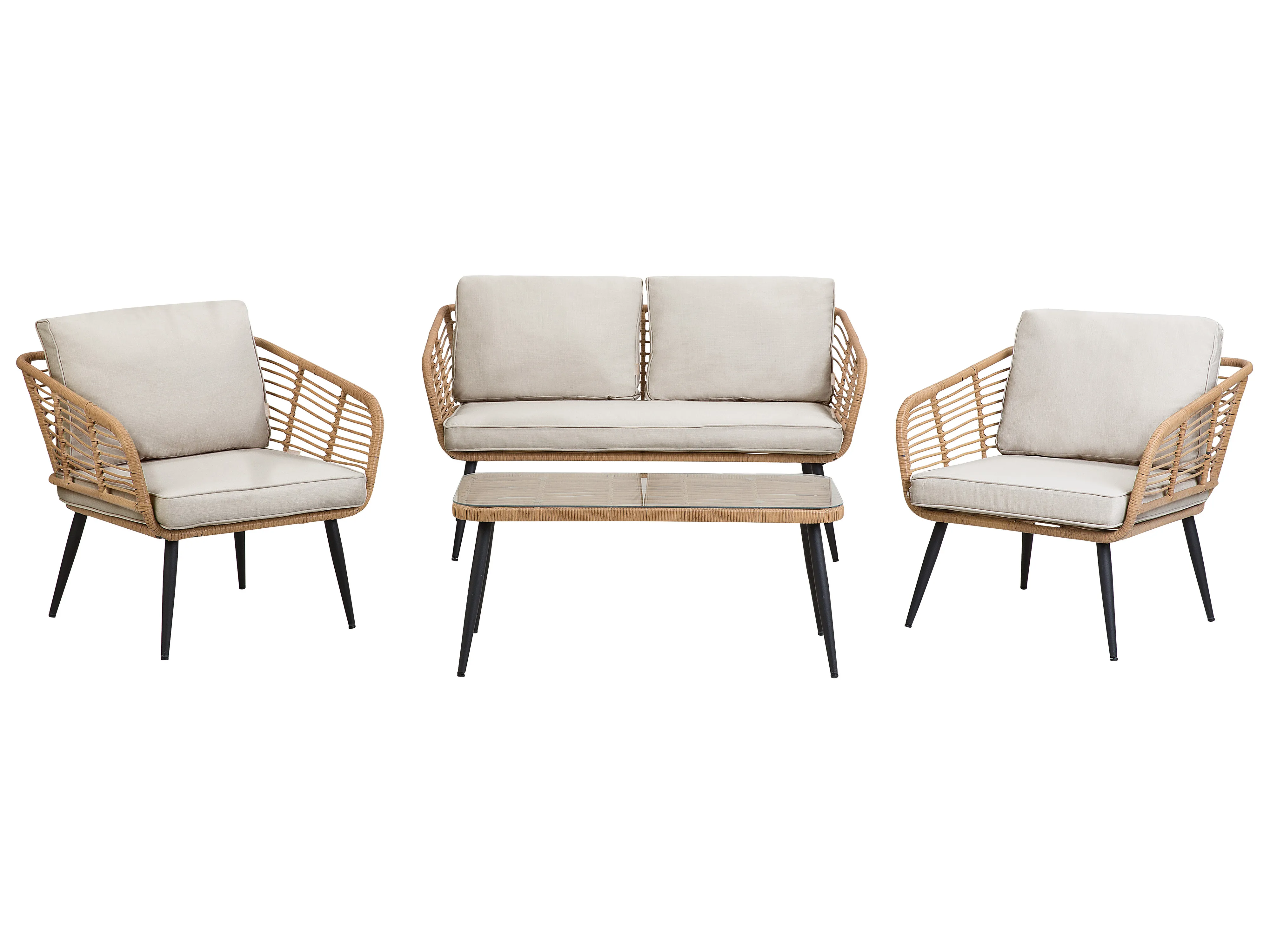 Set tuinkussenhoezen CORINTH Beige