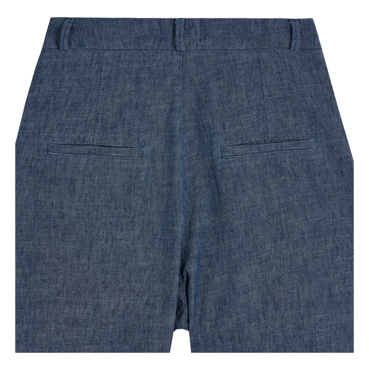 Emile et Ida Pantalon Zelinou Coton et Lin - Collection Femme | Bleu indigo