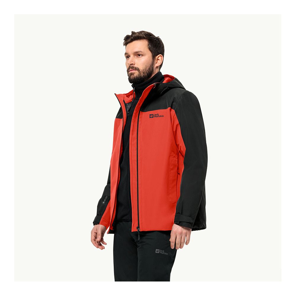 Jack Wolfskin TAUBENBERG 3IN1 - Veste Homme strong red