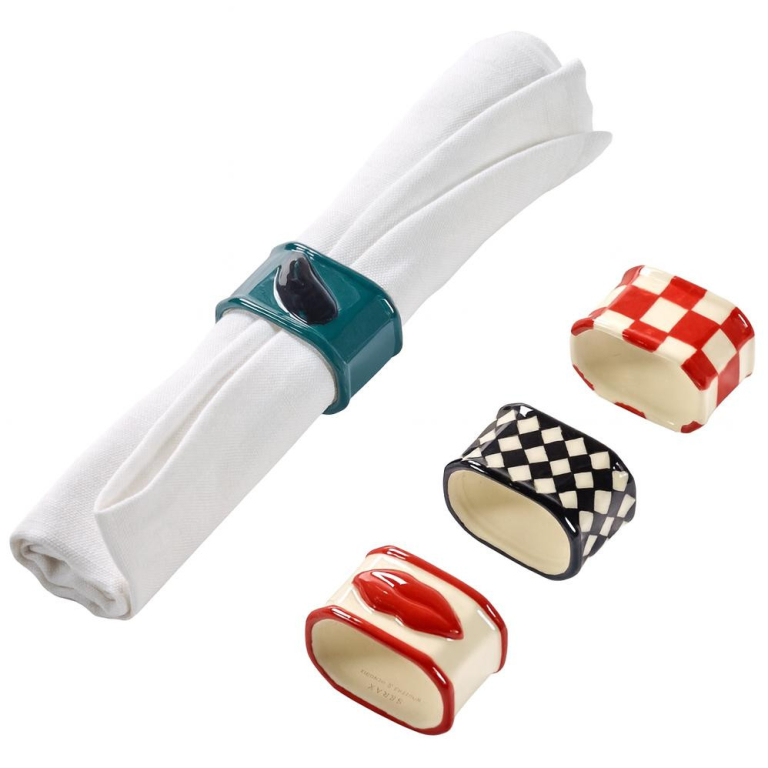 Serax Les Objets Mouleversants by Wouters & Hendrix servetring set van 4