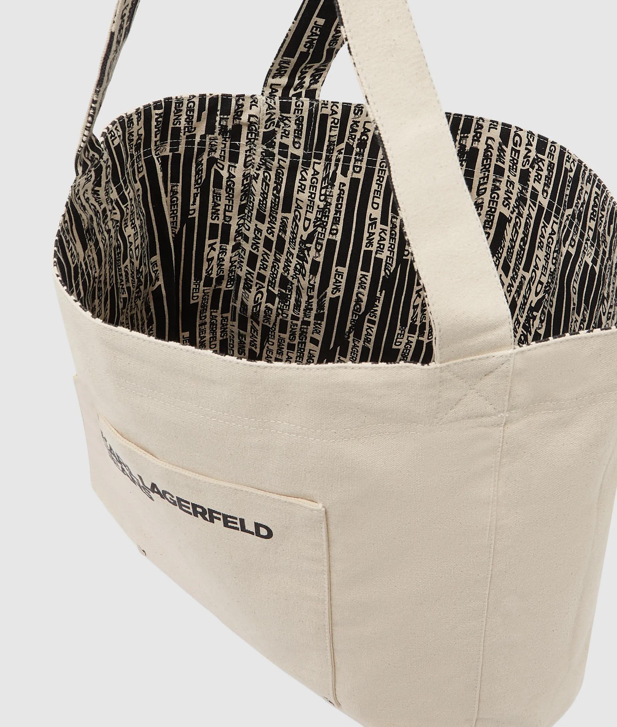 Omkeerbare shopper met lineair logo