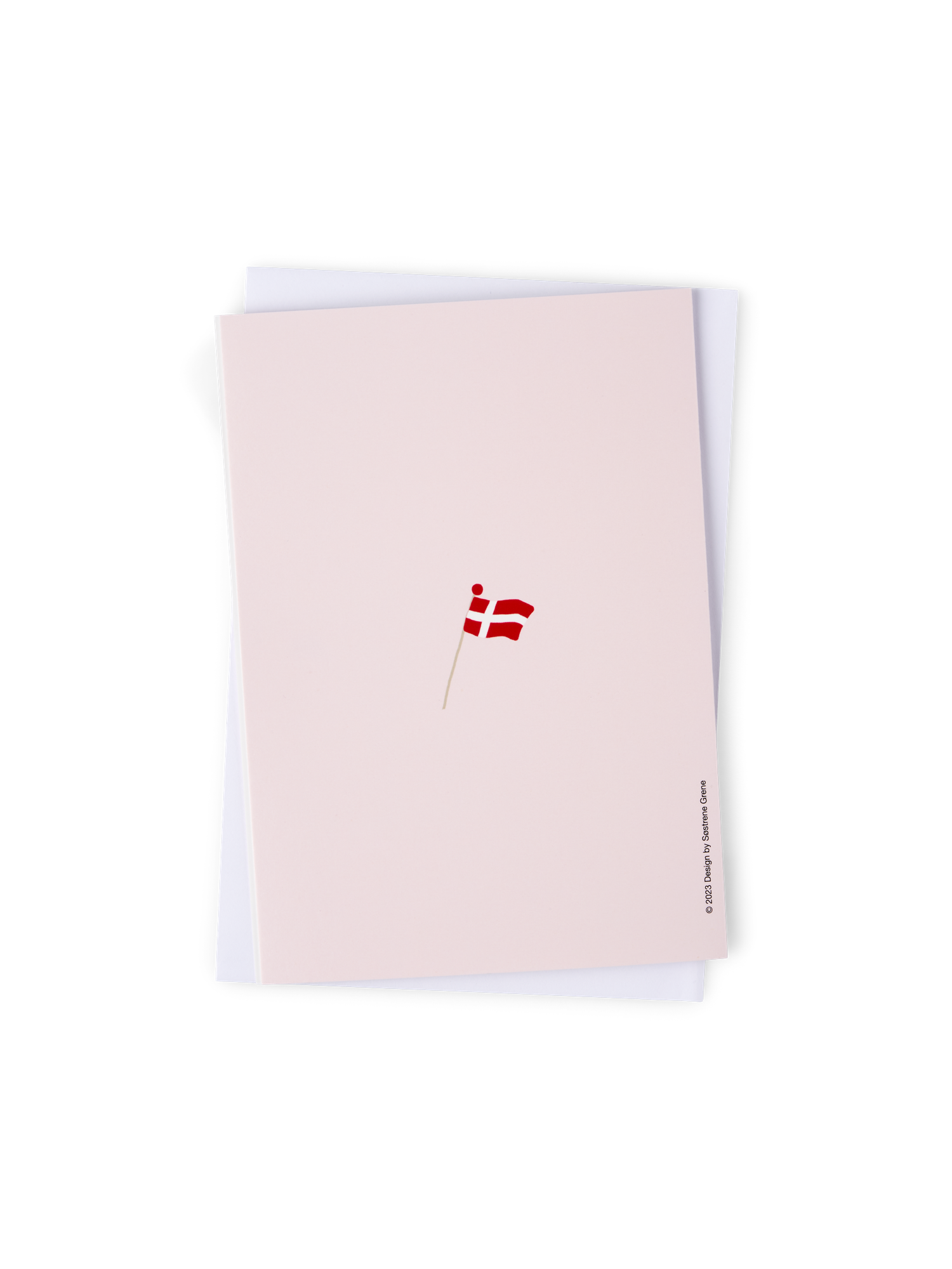 Lykønskningskort med konvolut | Papir. 13,4 x 23 cm. | Rose