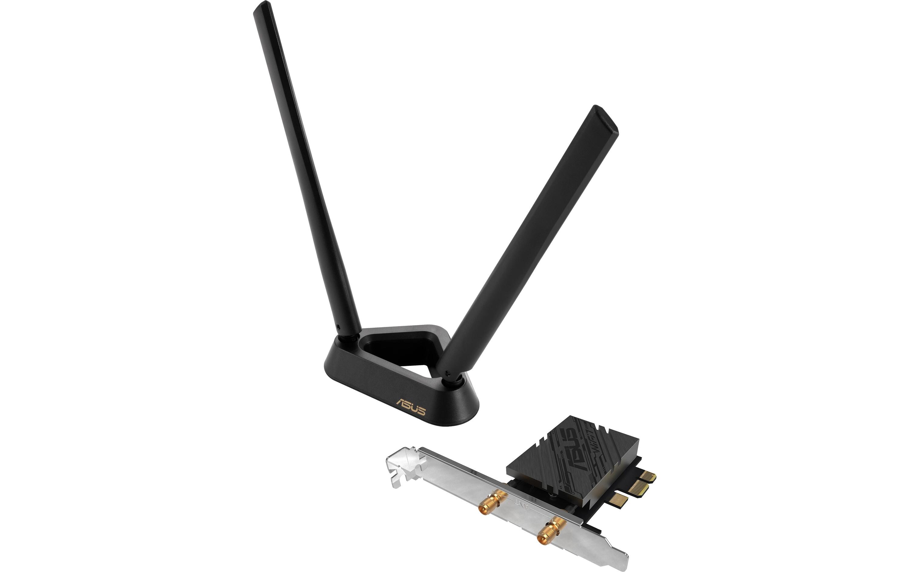PCE-BE92BTWiFi 7 PCI-E Adapter mit 2 externe Antennen und magnetisierter Sockel