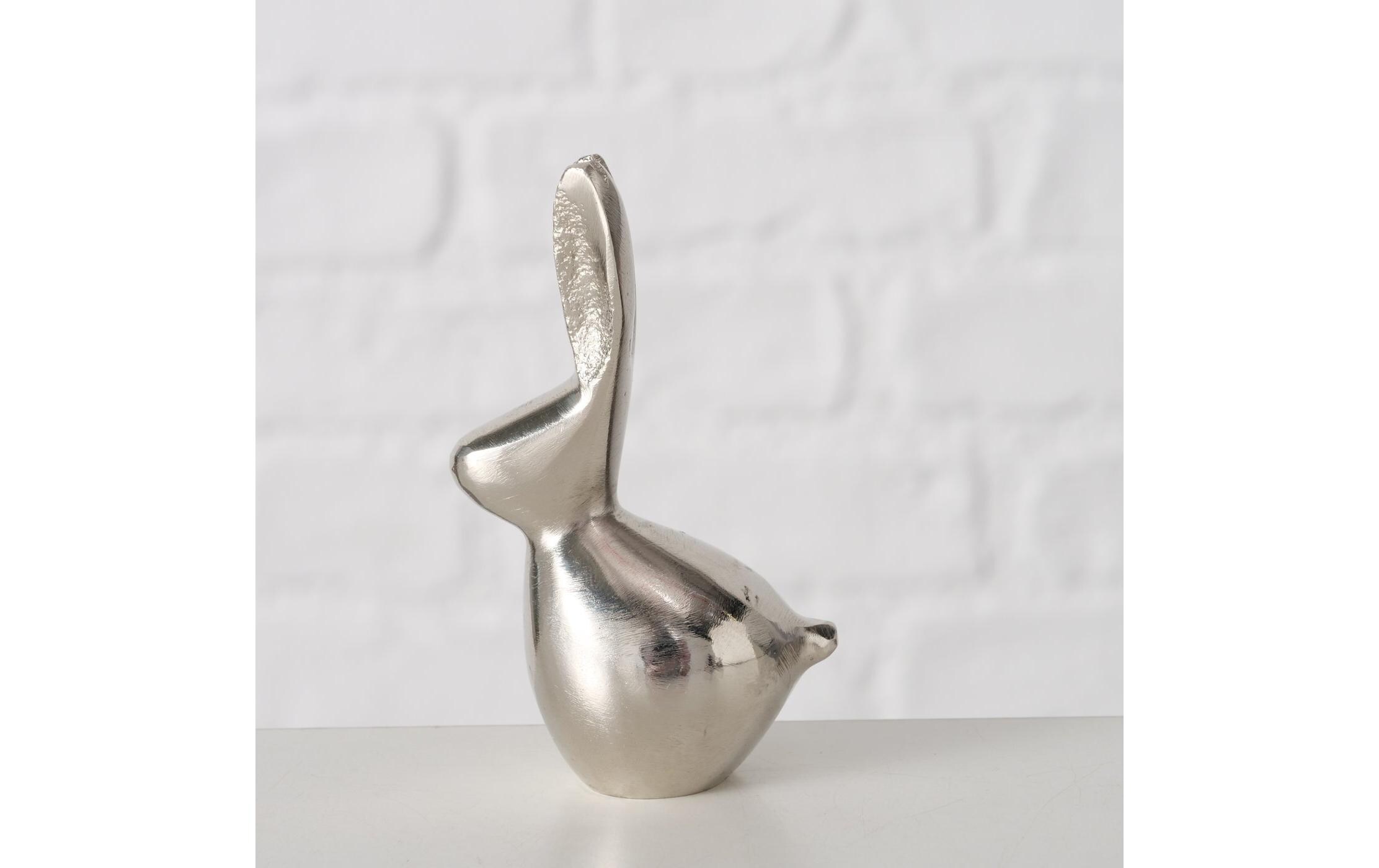 Aufsteller Hase Lapis, Silber, 8 cmOsterdeko aus Metall