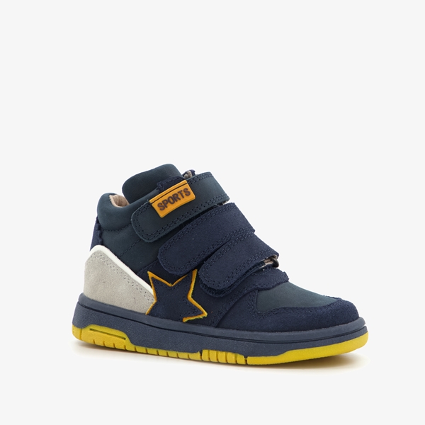 TwoDay hoge leren jongens sneakers blauw