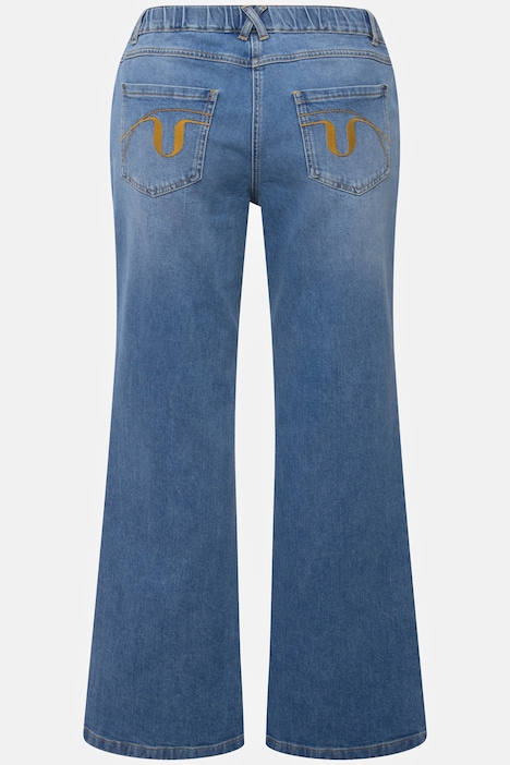 Marlenejeans Mary, weites Bein, Komfortbund, Biobaumwolle
