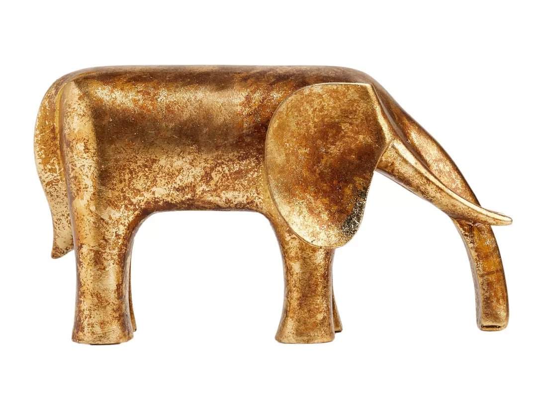 Figurine Elephi or moyen 12.5 x 7.5 x 22