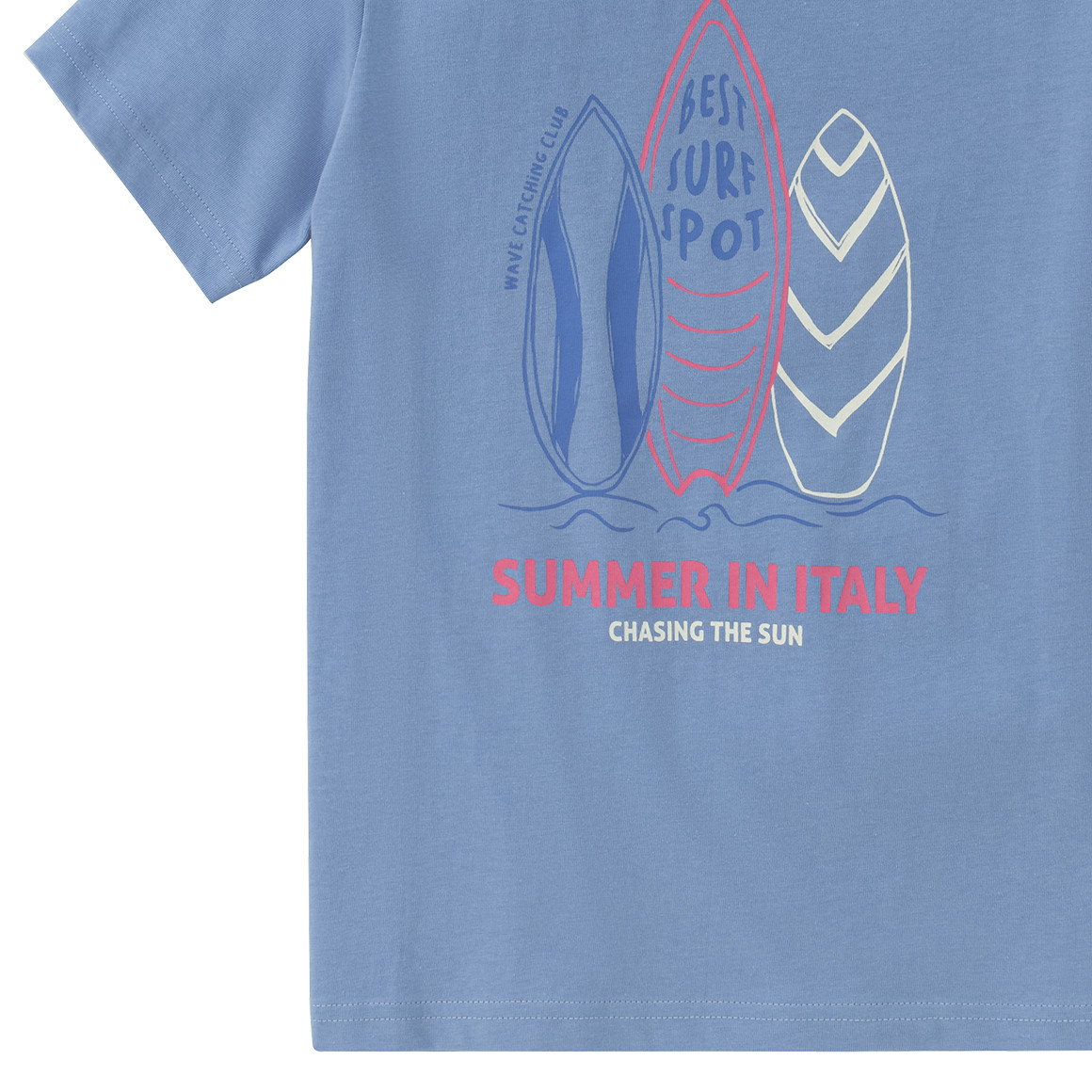 Jonas Nielsen Jungen T-Shirt mit großem Print hellblau