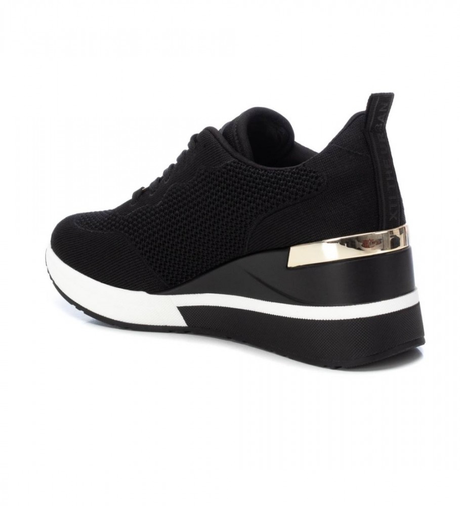 Tênis Xti 141711 Preto - Salto Anabela de 6cm -