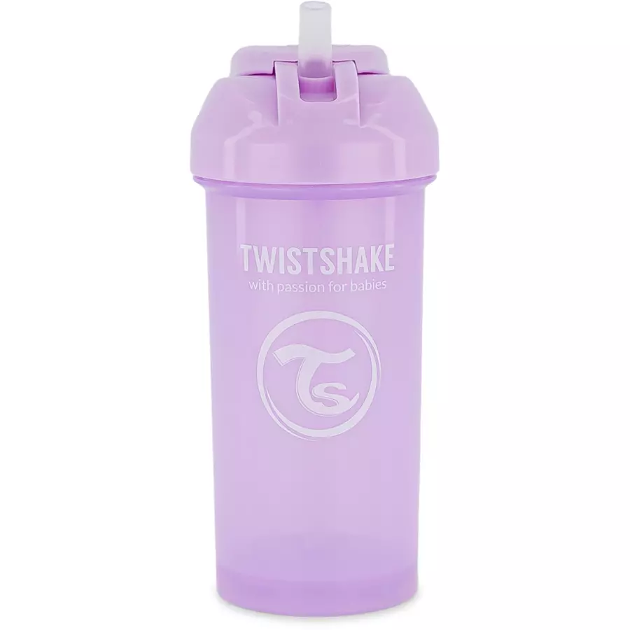 TWISTSHAKE Strohhalmbecher 360 ml in pastell lila