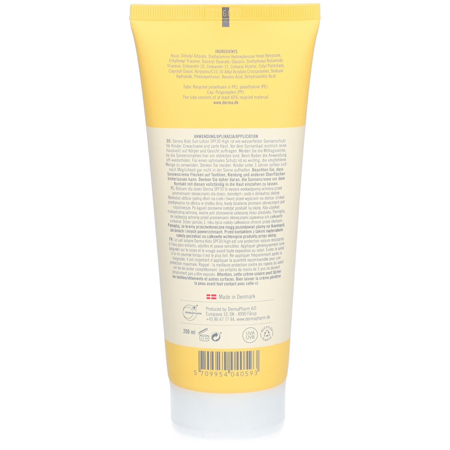 Derma Kids Sun Lotion SPF 30 - Jetzt 25% sparen mit Code „dermasun25“