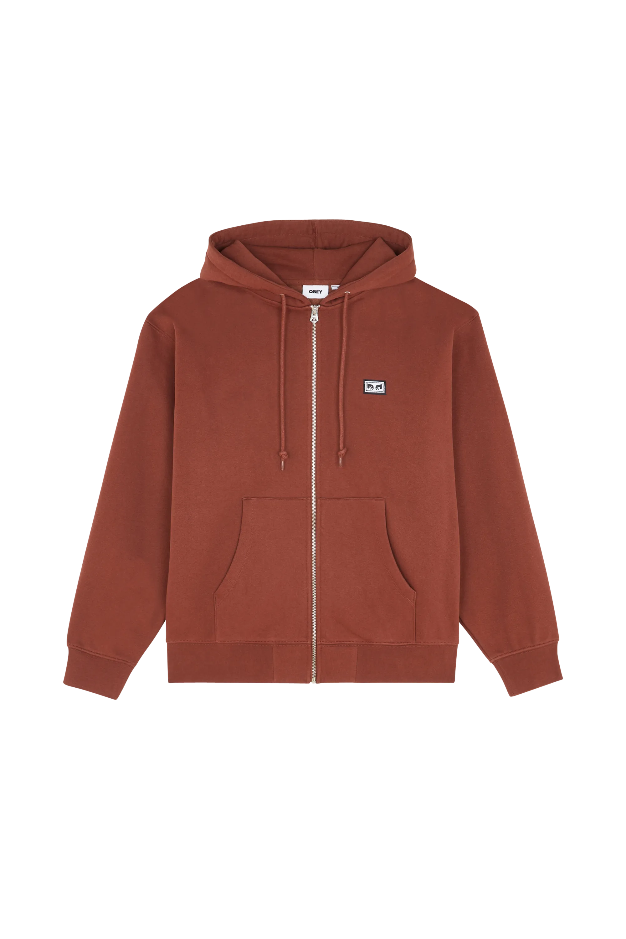 OBEY hoodie zippé EW EYES Marron
